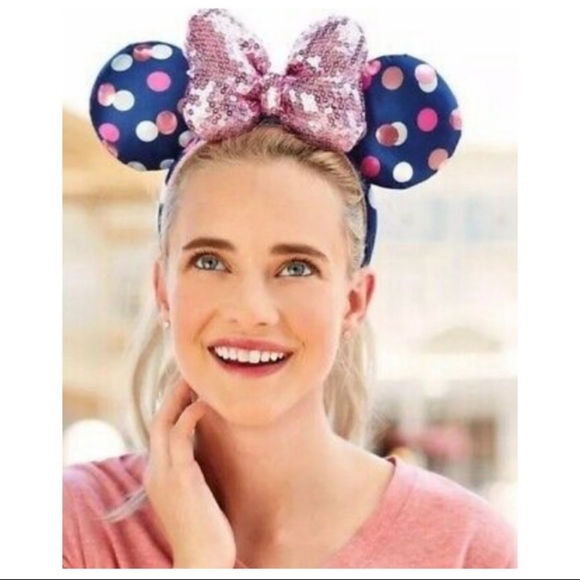 Disney Accessories - Disney Parks Polka Dots Minnies Ears with Bow